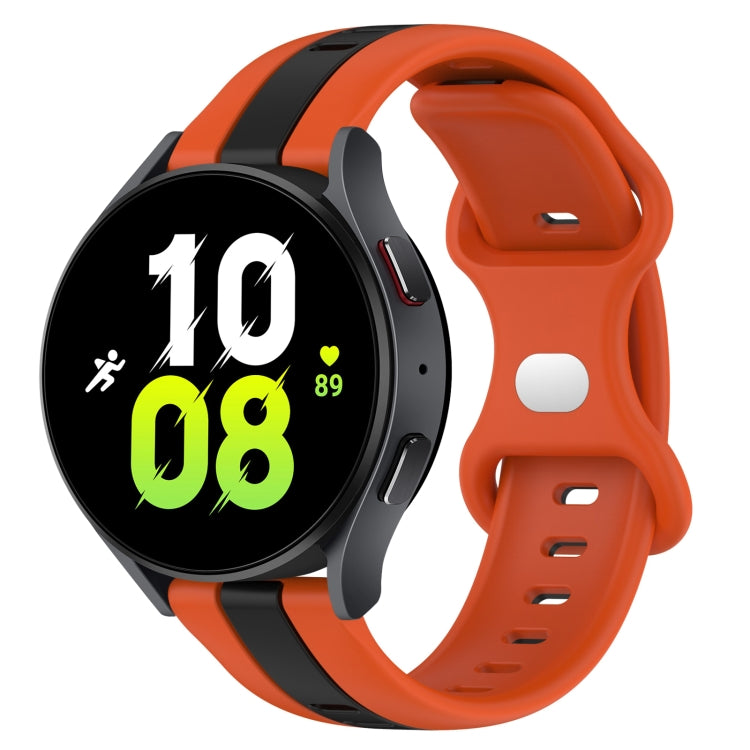 Cinturino in silicone bicolore con fibbia a farfalla da 20 mm, For Samsung Galaxy Watch5 44mm, For Samsung Galaxy Watch5 40mm
