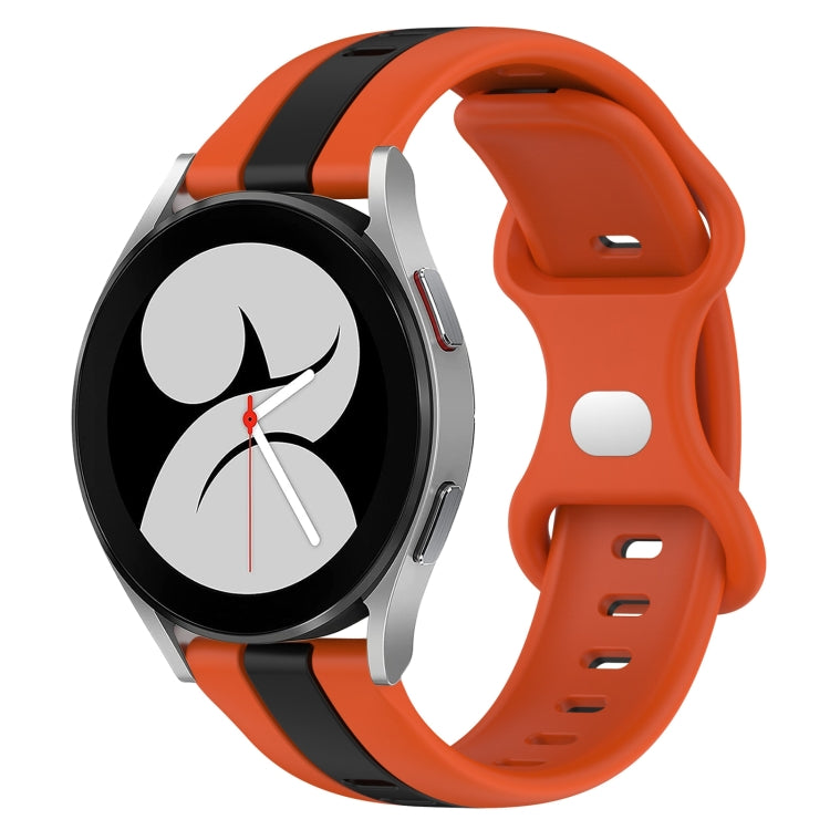 Cinturino in silicone bicolore con fibbia a farfalla da 20 mm, For Samsung Galaxy Watch4 40mm, For Samsung  Galaxy Watch 4 Classic 42mm