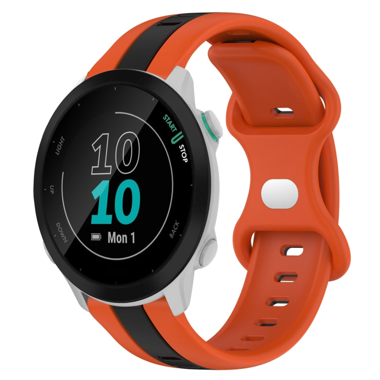 Cinturino in silicone bicolore con fibbia a farfalla da 20 mm, For Garmin Forerunner 55, For Garmin Venu