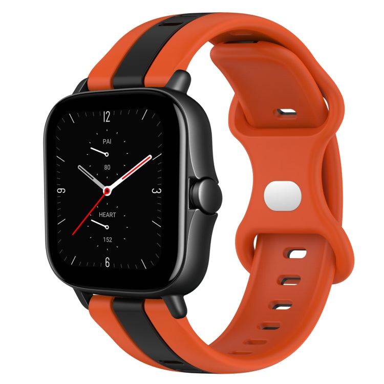 Cinturino in silicone bicolore con fibbia a farfalla da 20 mm, For Amazfit GTS 2E, For Amazfit GTS 2 Mini