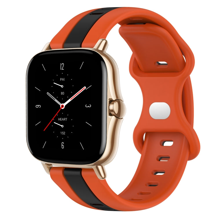 Cinturino in silicone bicolore con fibbia a farfalla da 20 mm, For Amazfit GTS 2, For Amazfit GTS