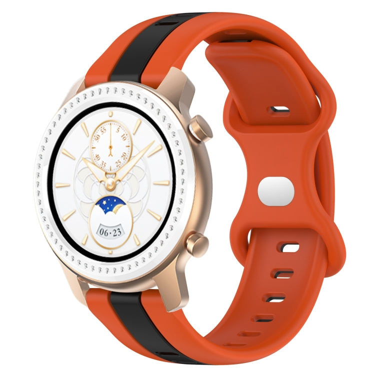 Cinturino in silicone bicolore con fibbia a farfalla da 20 mm, For Amazfit GTR 42mm, For Amazfit Pop Pro
