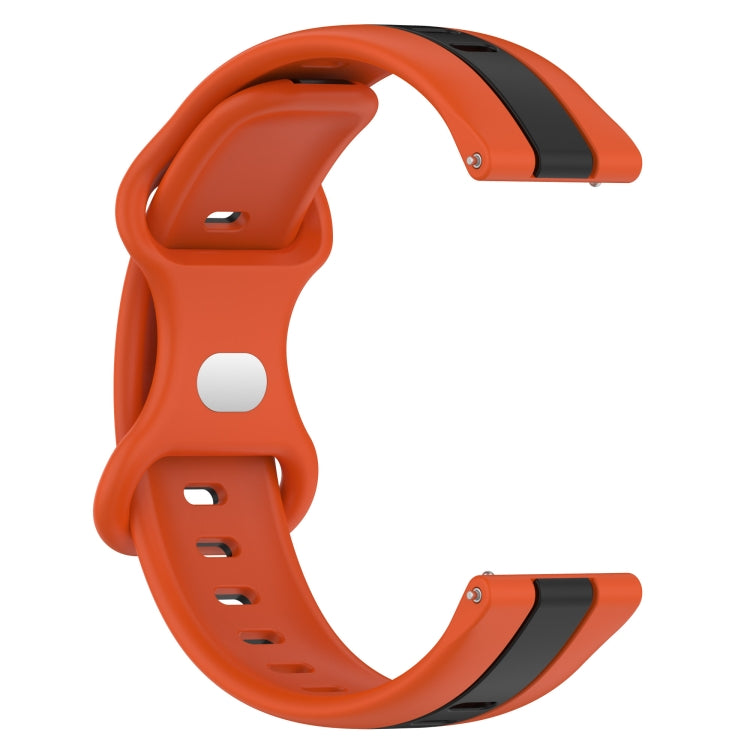 Cinturino in silicone bicolore con fibbia a farfalla da 20 mm, For Amazfit Pop