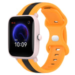 Cinturino in silicone bicolore con fibbia a farfalla da 20 mm, For Amazfit Pop
