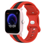 Cinturino in silicone bicolore con fibbia a farfalla da 20 mm, For Amazfit Pop