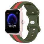 Cinturino in silicone bicolore con fibbia a farfalla da 20 mm, For Amazfit Pop