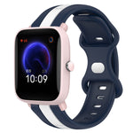 Cinturino in silicone bicolore con fibbia a farfalla da 20 mm, For Amazfit Pop