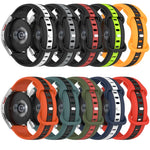 Cinturino in silicone bicolore con fibbia a farfalla da 20 mm, For Amazfit Pop