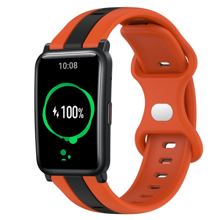 Cinturino in silicone bicolore con fibbia a farfalla da 20 mm, For Honor Watch ES, For Honor MagicWatch2 42mm