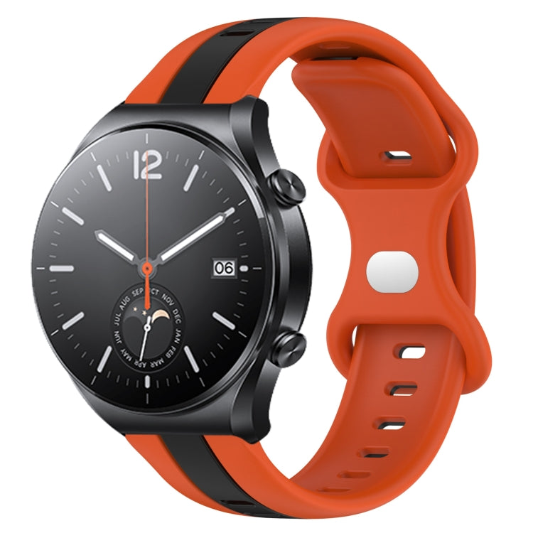 Cinturino in silicone bicolore con fibbia a farfalla da 22 mm, For Xiaomi MI Watch S1, For Xiaomi MI Watch S1 Pro