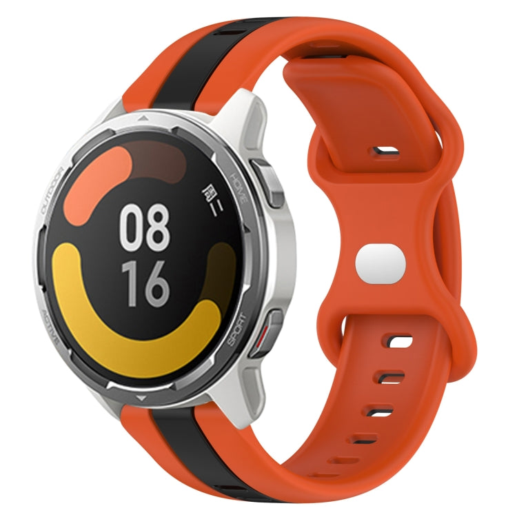 Cinturino in silicone bicolore con fibbia a farfalla da 22 mm, For Xiaomi MI Watch Color 2, For Xiaomi MI Watch Sport