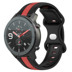 Cinturino in silicone bicolore con fibbia a farfalla da 22 mm, For Amazfit GTR 47mm