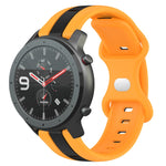 Cinturino in silicone bicolore con fibbia a farfalla da 22 mm, For Amazfit GTR 47mm