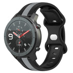 Cinturino in silicone bicolore con fibbia a farfalla da 22 mm, For Amazfit GTR 47mm