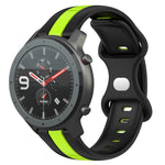 Cinturino in silicone bicolore con fibbia a farfalla da 22 mm, For Amazfit GTR 47mm
