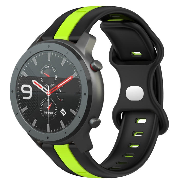 Cinturino in silicone bicolore con fibbia a farfalla da 22 mm, For Amazfit GTR 47mm