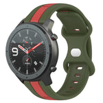 Cinturino in silicone bicolore con fibbia a farfalla da 22 mm, For Amazfit GTR 47mm