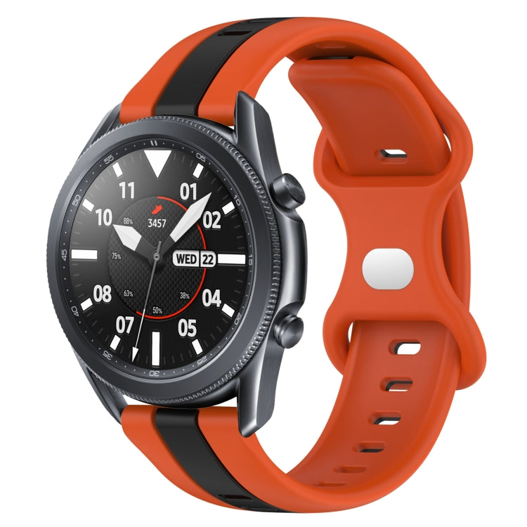 Cinturino in silicone bicolore con fibbia a farfalla da 22 mm, For Samsung Galaxy Watch3 45mm, For Samsung Galaxy Watch 46mm
