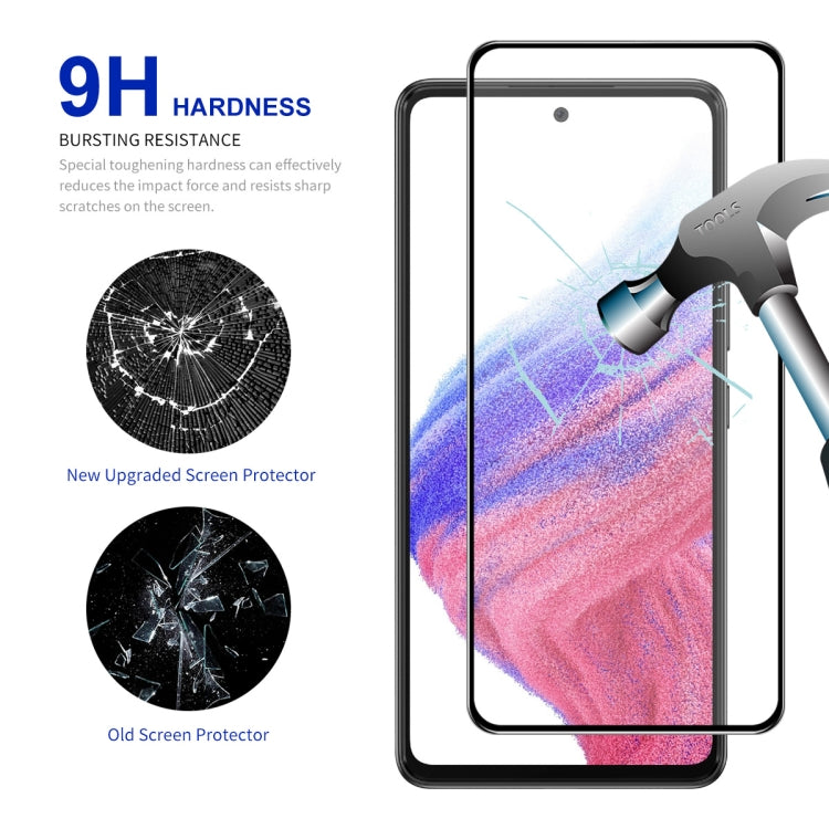 Per Samsung Galaxy A54 5G ENKAY Hat-Prince Full Glue 0.26mm 9H 2.5D Vetro temperato Full Film, For Samsung Galaxy A54 5G(1pcs), For Samsung Galaxy A54 5G(2pcs), For Samsung Galaxy A54 5G(5pcs), For Samsung Galaxy A54 5G(10pcs)