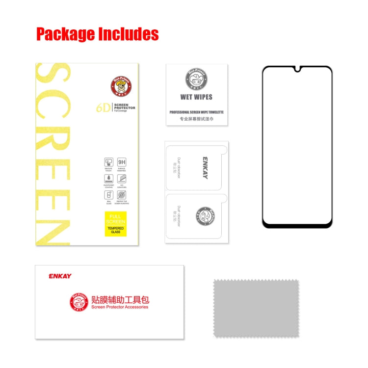 Per Samsung Galaxy A14 5G ENKAY Hat-Prince 6D Full Glue Vetro temperato Full Film, For Samsung Galaxy A14 5G(1pc), For Samsung Galaxy A14 5G(2pcs), For Samsung Galaxy A14 5G(5pcs)