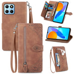 Custodia per telefono in pelle antiurto con fiore in rilievo, For Honor X8 5G, For OPPO A17, For OPPO Reno8, For Xiaomi Poco M5