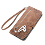 Custodia per telefono in pelle antiurto con fiore in rilievo, For Honor X8 5G, For OPPO A17, For OPPO Reno8, For Xiaomi Poco M5