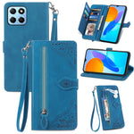 Custodia per telefono in pelle antiurto con fiore in rilievo, For Honor X8 5G, For OPPO A17, For OPPO Reno8, For Xiaomi Poco M5