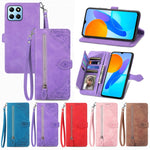Custodia per telefono in pelle antiurto con fiore in rilievo, For Honor X8 5G, For OPPO A17, For OPPO Reno8, For Xiaomi Poco M5