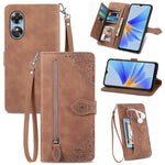 Custodia per telefono in pelle antiurto con fiore in rilievo, For Honor X8 5G, For OPPO A17, For OPPO Reno8, For Xiaomi Poco M5