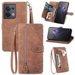 Custodia per telefono in pelle antiurto con fiore in rilievo, For Honor X8 5G, For OPPO A17, For OPPO Reno8, For Xiaomi Poco M5
