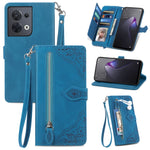 Custodia per telefono in pelle antiurto con fiore in rilievo, For Honor X8 5G, For OPPO A17, For OPPO Reno8, For Xiaomi Poco M5