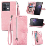 Custodia per telefono in pelle antiurto con fiore in rilievo, For Honor X8 5G, For OPPO A17, For OPPO Reno8, For Xiaomi Poco M5