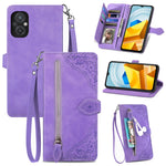 Custodia per telefono in pelle antiurto con fiore in rilievo, For Honor X8 5G, For OPPO A17, For OPPO Reno8, For Xiaomi Poco M5