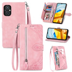 Custodia per telefono in pelle antiurto con fiore in rilievo, For Honor X8 5G, For OPPO A17, For OPPO Reno8, For Xiaomi Poco M5