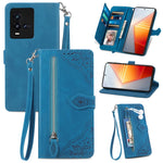 Custodia per telefono in pelle antiurto con fiore in rilievo, For vivo iQOO 10, For vivo T2X 5G, For ZTE Blade A72 4G, For Huawei Mate 50 Pro