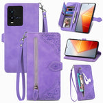 Custodia per telefono in pelle antiurto con fiore in rilievo, For vivo iQOO 10, For vivo T2X 5G, For ZTE Blade A72 4G, For Huawei Mate 50 Pro