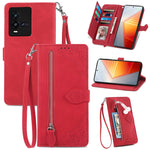 Custodia per telefono in pelle antiurto con fiore in rilievo, For vivo iQOO 10, For vivo T2X 5G, For ZTE Blade A72 4G, For Huawei Mate 50 Pro