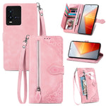 Custodia per telefono in pelle antiurto con fiore in rilievo, For vivo iQOO 10, For vivo T2X 5G, For ZTE Blade A72 4G, For Huawei Mate 50 Pro