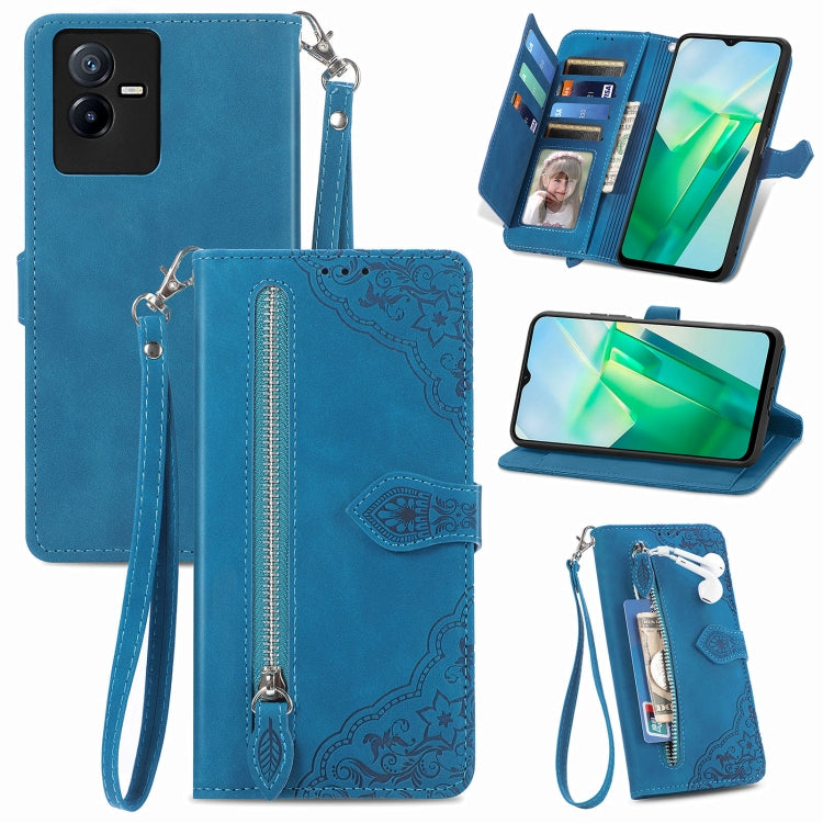 Custodia per telefono in pelle antiurto con fiore in rilievo, For vivo iQOO 10, For vivo T2X 5G, For ZTE Blade A72 4G, For Huawei Mate 50 Pro