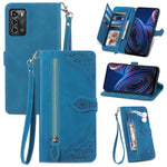 Custodia per telefono in pelle antiurto con fiore in rilievo, For vivo iQOO 10, For vivo T2X 5G, For ZTE Blade A72 4G, For Huawei Mate 50 Pro