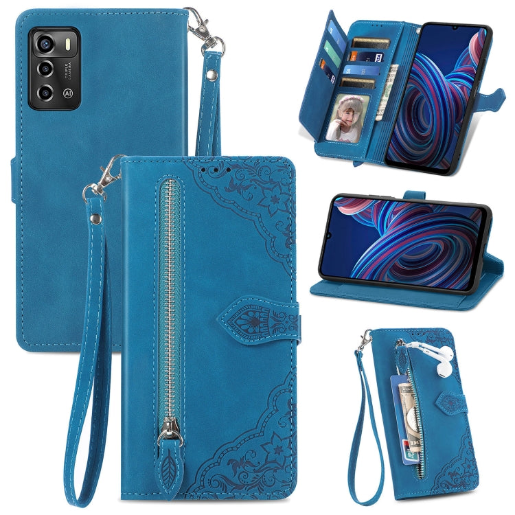 Custodia per telefono in pelle antiurto con fiore in rilievo, For vivo iQOO 10, For vivo T2X 5G, For ZTE Blade A72 4G, For Huawei Mate 50 Pro