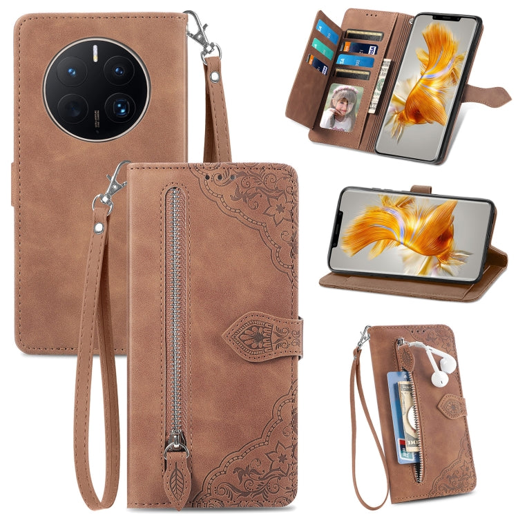 Custodia per telefono in pelle antiurto con fiore in rilievo, For vivo iQOO 10, For vivo T2X 5G, For ZTE Blade A72 4G, For Huawei Mate 50 Pro