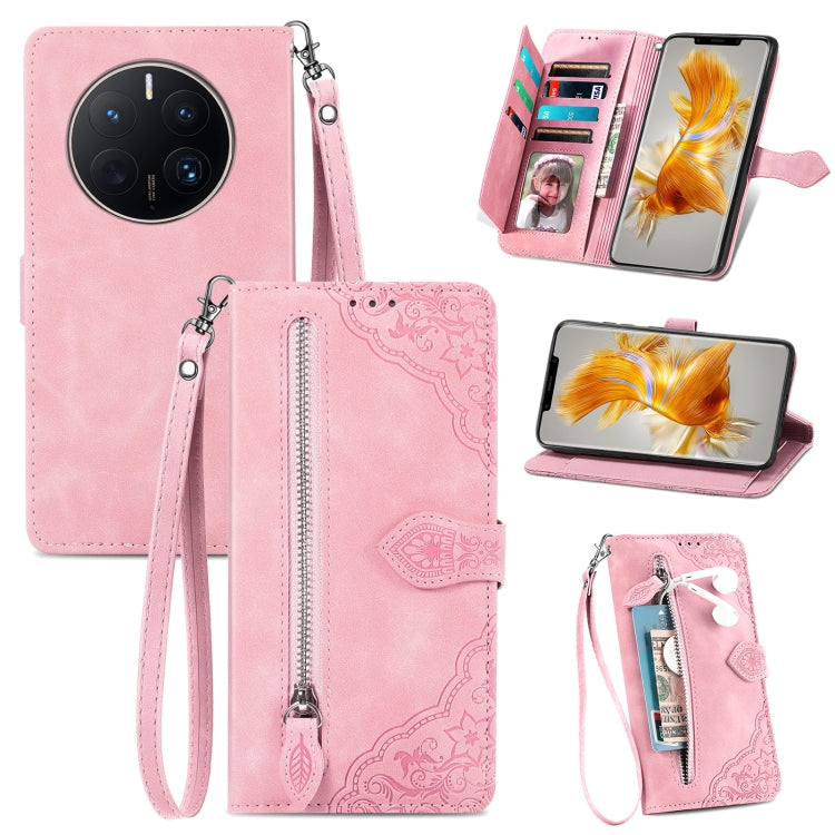 Custodia per telefono in pelle antiurto con fiore in rilievo, For vivo iQOO 10, For vivo T2X 5G, For ZTE Blade A72 4G, For Huawei Mate 50 Pro