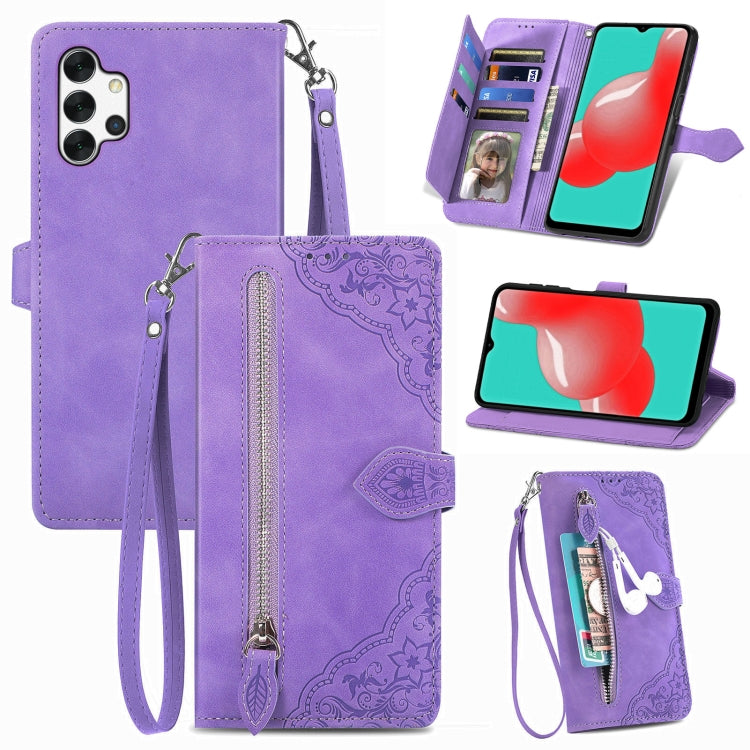 Custodia per telefono in pelle antiurto con fiore in rilievo, For  Samsung Galaxy A32 5G, For Xiaomi Redmi K50 Ultra