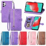 Custodia per telefono in pelle antiurto con fiore in rilievo, For  Samsung Galaxy A32 5G, For Xiaomi Redmi K50 Ultra