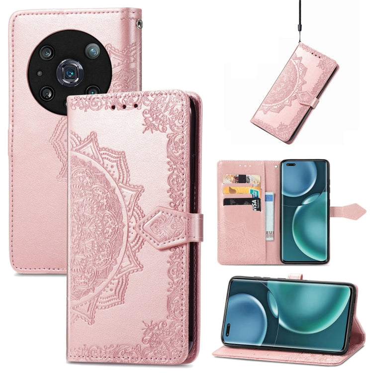 Custodia per telefono in pelle goffrata fiore mandala, For Honor Magic 4 Pro, For Honor X8 5G, For Honor X30 / Magic 4 Lite 5G, For Infinix Note 11