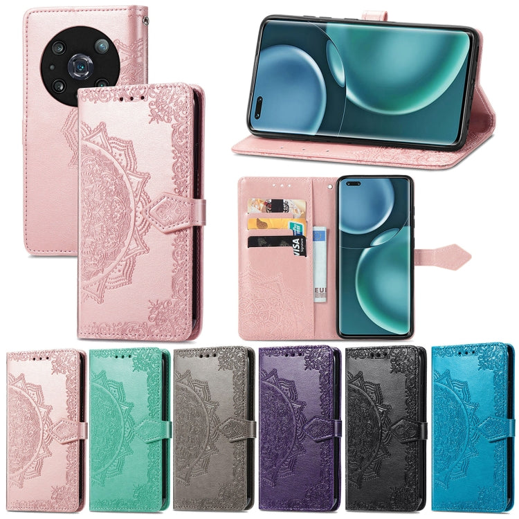 Custodia per telefono in pelle goffrata fiore mandala, For Honor Magic 4 Pro, For Honor X8 5G, For Honor X30 / Magic 4 Lite 5G, For Infinix Note 11