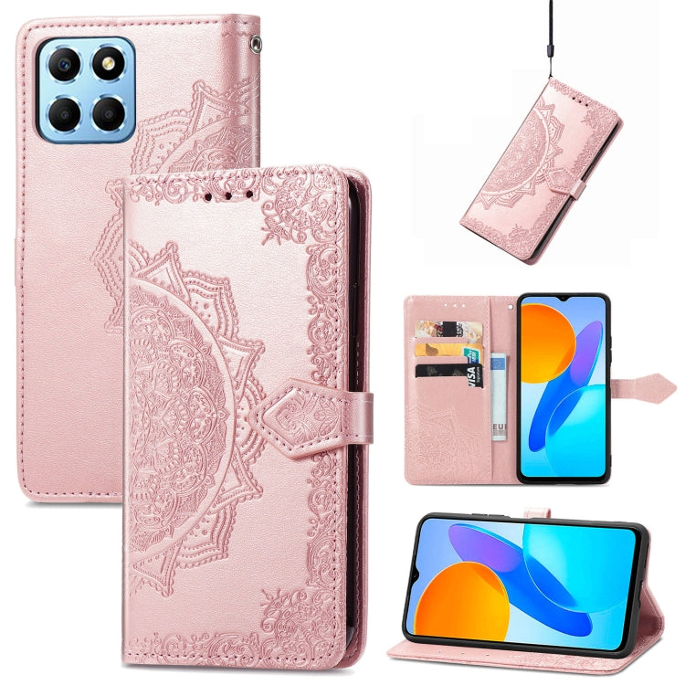 Custodia per telefono in pelle goffrata fiore mandala, For Honor Magic 4 Pro, For Honor X8 5G, For Honor X30 / Magic 4 Lite 5G, For Infinix Note 11