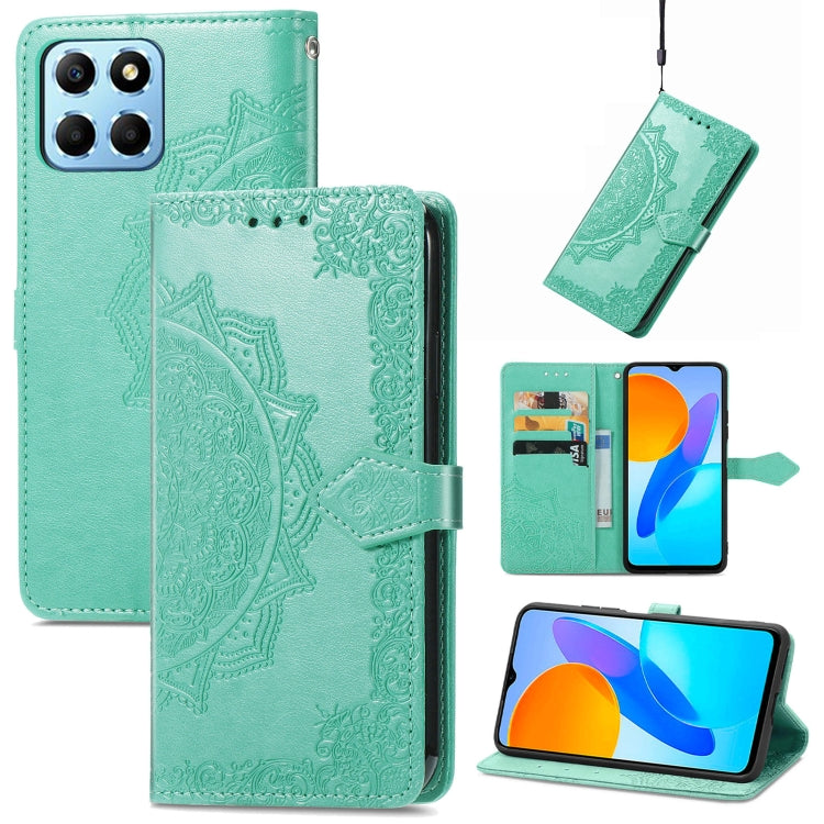 Custodia per telefono in pelle goffrata fiore mandala, For Honor Magic 4 Pro, For Honor X8 5G, For Honor X30 / Magic 4 Lite 5G, For Infinix Note 11