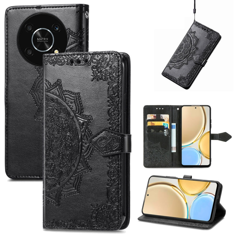 Custodia per telefono in pelle goffrata fiore mandala, For Honor Magic 4 Pro, For Honor X8 5G, For Honor X30 / Magic 4 Lite 5G, For Infinix Note 11
